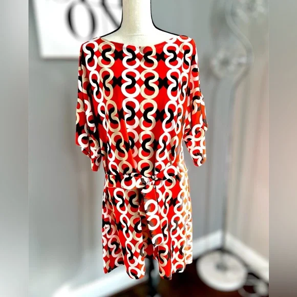 Beebop & Wally Chainlink Patterned Dress - Picture 2 of 8